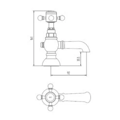 High Life Balmoral Pair Of Basin Pillar Taps -Vado Sale Store 16610 tech