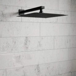 Harbour Status Concealed Shower Valve & Wall Mounted Fixed 200mm Shower Head - Matt Black 11 Harbour Status Concealed Shower Valve & Wall Mounted Fixed 200mm Shower Head - Matt Black -Vado Sale Store 300mm shower head 1