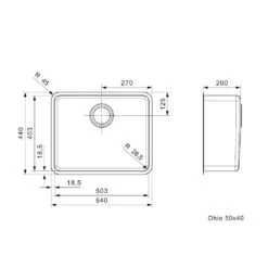 Reginox Ohio Midnight Sky Stainless Steel Undermount Sink & Waste Kit - 540 X 440mm -Vado Sale Store 5040 tech