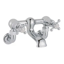 Butler & Rose Caledonia Crosshead Wall Mounted Bath Filler - Chrome
