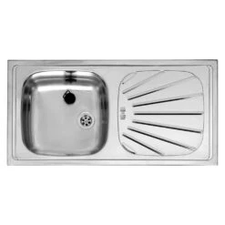 Reginox Alpha 10 Reversible Single Bowl Stainless Steel Inset Sink & Waste - 860 X 435mm