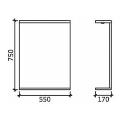 Vellamo Alpine 550mm Illuminated Mirror -Vado Sale Store alpine 550mm mirror prc112 tech