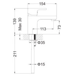 Proflow Altera Basin Mixer Tap With Clicker Waste 9 Proflow Altera Basin Mixer Tap With Clicker Waste -Vado Sale Store altera basin mixer tech