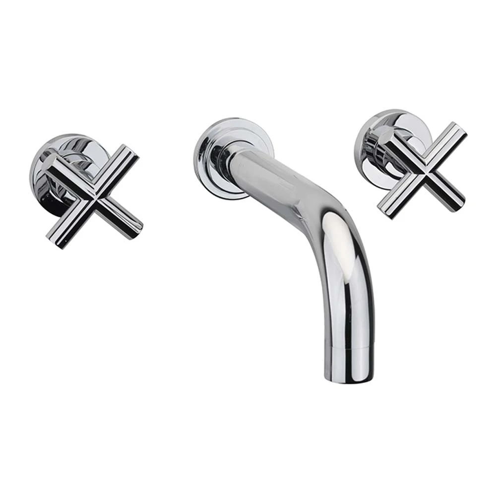 Sagittarius Avant Wall Mounted 3 Hole Basin Mixer With 160mm Spout 3 Sagittarius Avant Wall Mounted 3 Hole Basin Mixer With 160mm Spout