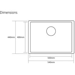 Caple Axle 1 Bowl Inset Or Undermount Stainless Steel Sink With Waste & Accessory Kit - 540 X 440mm -Vado Sale Store axl50 tech