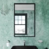 Origins Living Docklands Rectangular Mirror - 400 X 700mm 2 Origins Living Docklands Rectangular Mirror - 400 X 700mm -Vado Sale Store bathroom origins black docklands rectangular mirror lifestyle