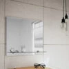 Origins Living Straight Edge Bathroom Mirror With Glass Shelf - 500 X 550mm 1 Origins Living Straight Edge Bathroom Mirror With Glass Shelf - 500 X 550mm -Vado Sale Store bathroom origins straight edge bathroom mirror with glass shelf lifestyle