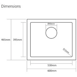 Caple Single Bowl Brushed Stainless Steel Belfast Kitchen Sink & Waste Kit - 600 X 465mm 7 Caple Single Bowl Brushed Stainless Steel Belfast Kitchen Sink & Waste Kit - 600 X 465mm -Vado Sale Store belss tech