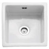 Caple Berkshire Single Bowl Inset Or Undermount White Ceramic Kitchen Sink - 450 X 475mm -Vado Sale Store berkshire cutout
