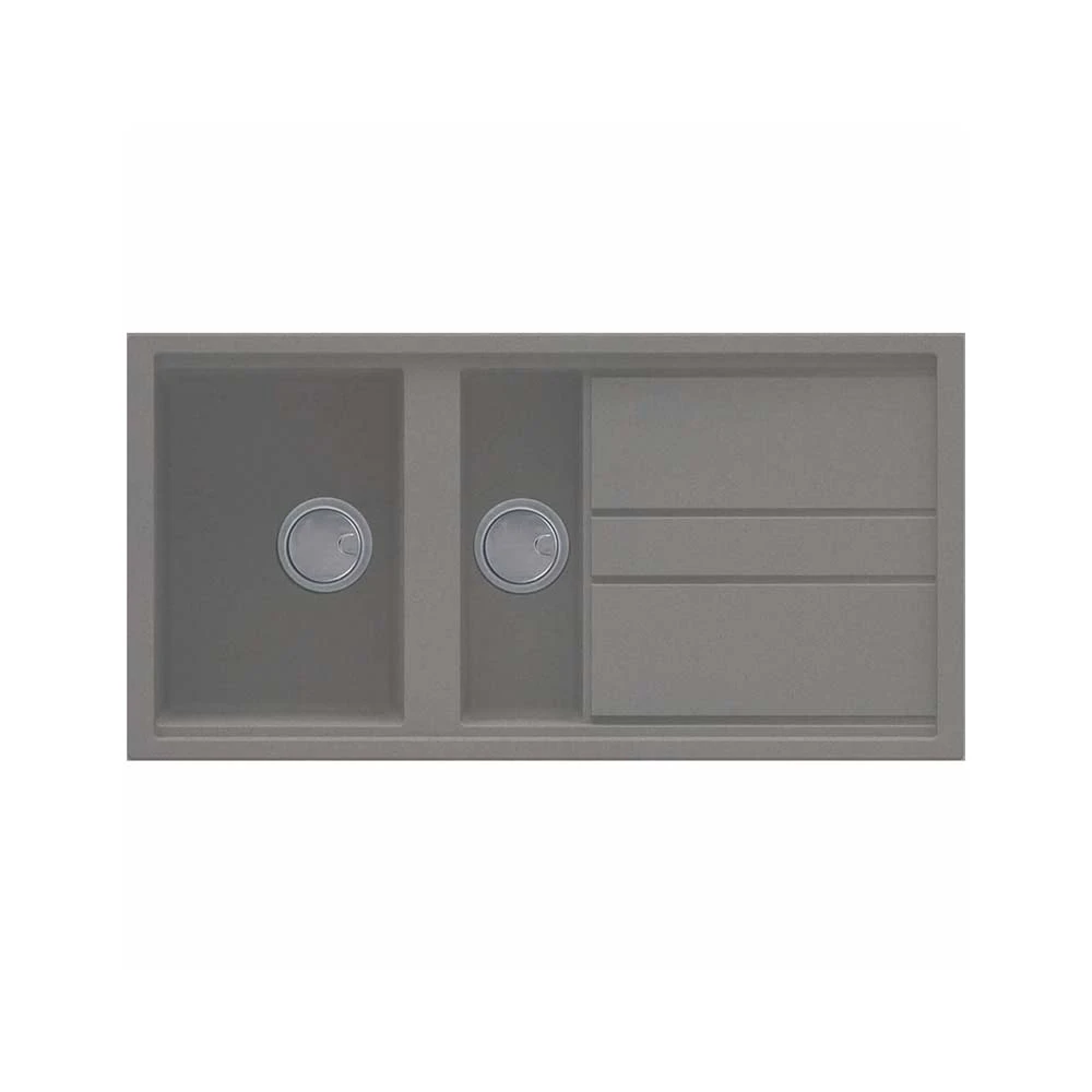 Reginox Best 475 1.5 Bowl Titanium Granite Kitchen Sink & Waste Kit With Reversible Drainer - 1000 X 510mm 4 Reginox Best 475 1.5 Bowl Titanium Granite Kitchen Sink & Waste Kit With Reversible Drainer - 1000 X 510mm - Image 2