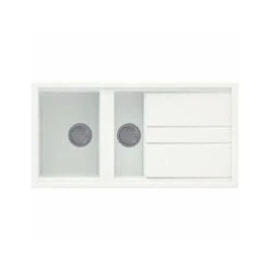 Reginox Best 475 1.5 Bowl Titanium Granite Kitchen Sink & Waste Kit With Reversible Drainer - 1000 X 510mm 11 Reginox Best 475 1.5 Bowl Titanium Granite Kitchen Sink & Waste Kit With Reversible Drainer - 1000 X 510mm -Vado Sale Store best475w 1