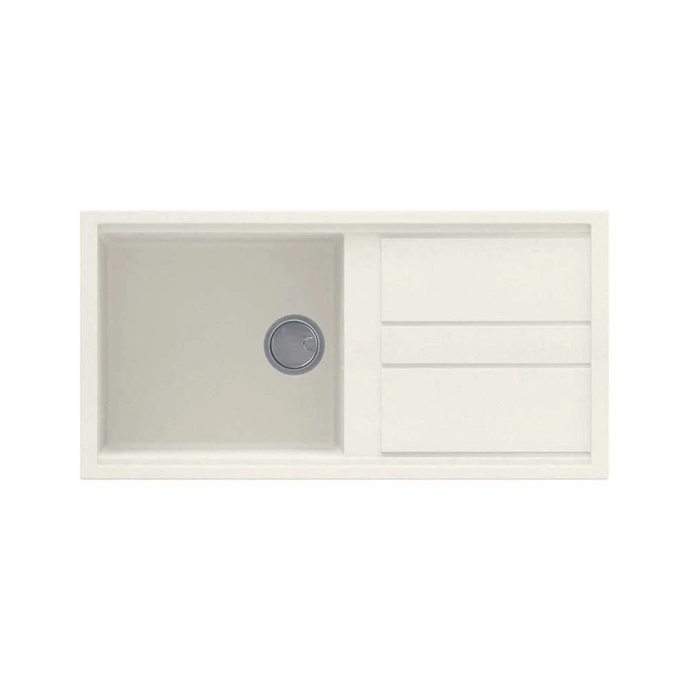 Reginox Best 480 Large Single Bowl Black Granite Kitchen Sink & Waste Kit With Reversible Drainer - 1000 X 510mm 4 Reginox Best 480 Large Single Bowl Black Granite Kitchen Sink & Waste Kit With Reversible Drainer - 1000 X 510mm - Image 2