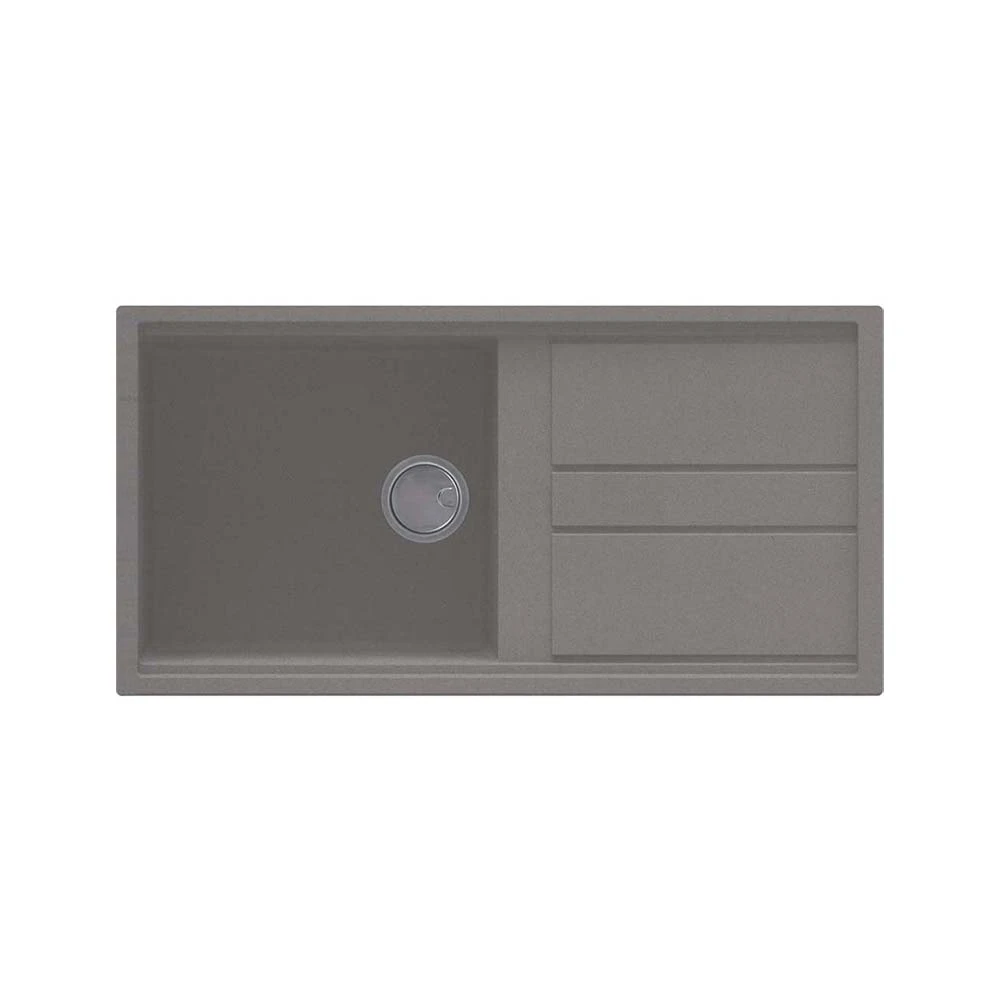 Reginox Best 480 Large Single Bowl Black Granite Kitchen Sink & Waste Kit With Reversible Drainer - 1000 X 510mm 5 Reginox Best 480 Large Single Bowl Black Granite Kitchen Sink & Waste Kit With Reversible Drainer - 1000 X 510mm - Image 3