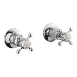 Crosswater Belgravia Crosshead Wall Mounted Hot & Cold Shut Off Valves