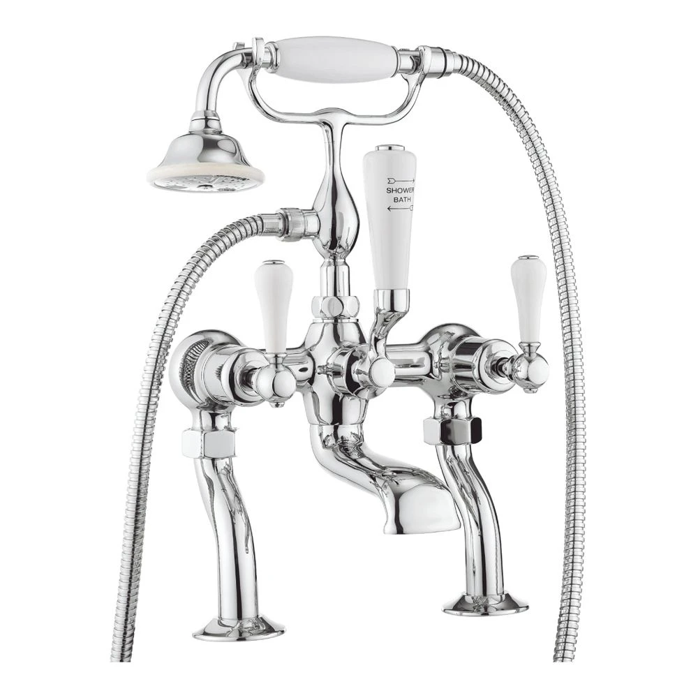 Crosswater Belgravia Lever Deck Mounted Bath Shower Mixer With Handset Kit 3 Crosswater Belgravia Lever Deck Mounted Bath Shower Mixer With Handset Kit