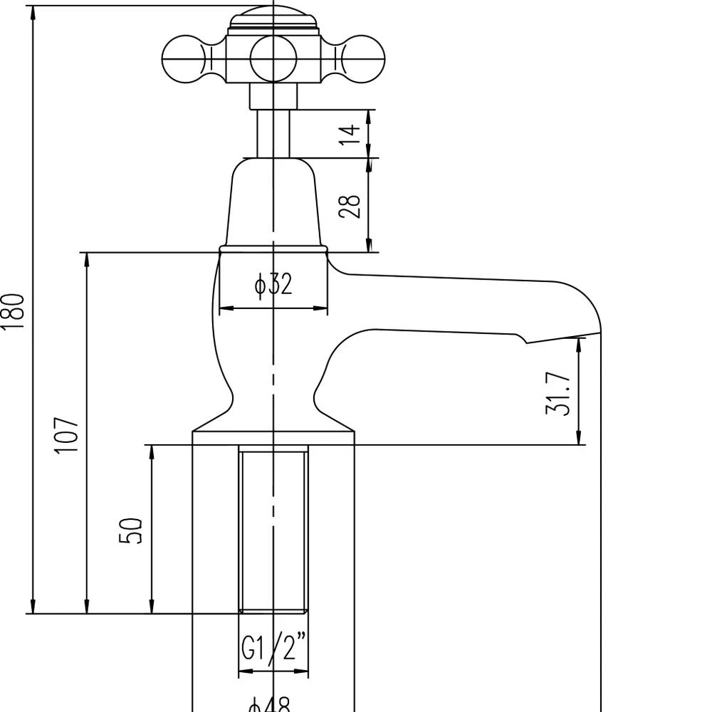 Hudson Reed Black Topaz Crosshead Basin Taps With Dome Collars - Chrome/Black 4 Hudson Reed Black Topaz Crosshead Basin Taps With Dome Collars - Chrome/Black - Image 2