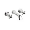 Hudson Reed Black Topaz Crosshead Bath Spout With Dome Collars - Chrome/Black -Vado Sale Store blacktopaz bc409dx