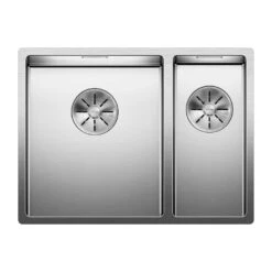 Blanco Claron 1.5 Bowl Satin Polish Stainless Steel Kitchen Sink & Waste With Right Hand Main Bowl - 585 X 440mm 11 Blanco Claron 1.5 Bowl Satin Polish Stainless Steel Kitchen Sink & Waste With Right Hand Main Bowl - 585 X 440mm -Vado Sale Store blanco 1 5 bowl inset stainless steel sink 585x440 cutout lh