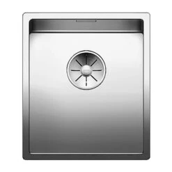 Blanco Claron Compact 1 Bowl Undermount Satin Polish Stainless Steel Kitchen Sink & Waste - 380 X 440mm