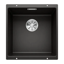 Blanco Subline 400-U Compact 1 Bowl Undermount Soft White Silgranit Composite Kitchen Sink & Waste - 430 X 460mm -Vado Sale Store blanco 400 u black silgranit sink 430x460mm cutout