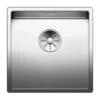 Blanco Claron 1 Bowl Undermount Satin Polish Stainless Steel Kitchen Sink & Waste - 440 X 440mm -Vado Sale Store blanco 400 u undermount stainless steel sink 440x440 cutout