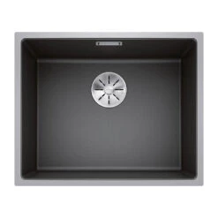 Blanco Subline 500-IF White Silgranit Composite Kitchen Sink & Waste With Steel Frame - 543 X 443mm -Vado Sale Store blanco 500 if anthracite silgranit sink 530x460mm cutout