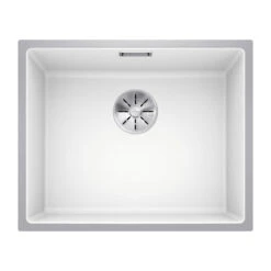 Blanco Subline 500-IF White Silgranit Composite Kitchen Sink & Waste With Steel Frame - 543 X 443mm