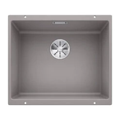 Blanco Subline 500-U 1 Bowl Undermount Alumetallic Silgranit Composite Kitchen Sink & Waste - 530 X 460mm -Vado Sale Store blanco 500 u alumetallic silgranit sink 530x460mm cutout