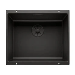 Blanco Subline 500-U Black Edition 1 Bowl Undermount Silgranit Composite Kitchen Sink & Waste - 530 X 460mm