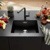 Blanco Subline 500-U 1 Bowl Undermount Alumetallic Silgranit Composite Kitchen Sink & Waste - 530 X 460mm -Vado Sale Store blanco 500 u black silgranit sink 530x460mm lifestyle 1