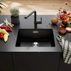 Blanco Subline 500-U 1 Bowl Undermount Alumetallic Silgranit Composite Kitchen Sink & Waste - 530 X 460mm
