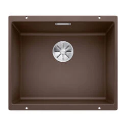Blanco Subline 500-U 1 Bowl Undermount Alumetallic Silgranit Composite Kitchen Sink & Waste - 530 X 460mm -Vado Sale Store blanco 500 u coffee silgranit sink 530x460mm cutout