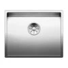 Blanco Claron Large 1 Bowl Undermount Satin Polish Stainless Steel Kitchen Sink & Waste - 540 X 440mm -Vado Sale Store blanco 500 u undermount stainless steel sink 540x440 cutout