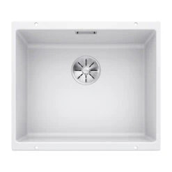 Blanco Subline 500-U 1 Bowl Undermount Alumetallic Silgranit Composite Kitchen Sink & Waste - 530 X 460mm -Vado Sale Store blanco 500 u white silgranit sink 530x460mm cutout