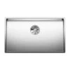 Blanco Claron Extra Large 1 Bowl Undermount Satin Polish Stainless Steel Kitchen Sink & Waste - 740 X 440mm -Vado Sale Store blanco 700 u undermount stainless steel sink 740x440 cuotut