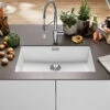Blanco Subline 700-U Large 1 Bowl Undermount Rock Grey Silgranit Composite Kitchen Sink & Waste - 730 X 460mm -Vado Sale Store blanco 700 u white silgranit sink 730x460mm lifestyle 1