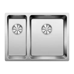Blanco Andano 1.5 Bowl Undermount Satin Polish Stainless Steel Kitchen Sink & Waste With Left Hand Main Bowl - 585 X 440mm