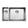Blanco Andano 1.5 Bowl Undermount Satin Polish Stainless Steel Kitchen Sink & Waste With Left Hand Main Bowl - 745 X 440mm