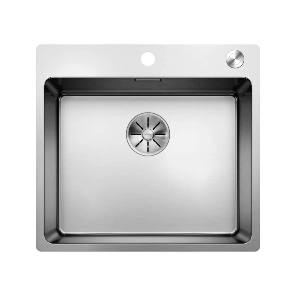 Blanco Andano 1 Bowl Inset Satin Polish Stainless Steel Kitchen Sink & Waste - 540 X 500mm 3 Blanco Andano 1 Bowl Inset Satin Polish Stainless Steel Kitchen Sink & Waste - 540 X 500mm
