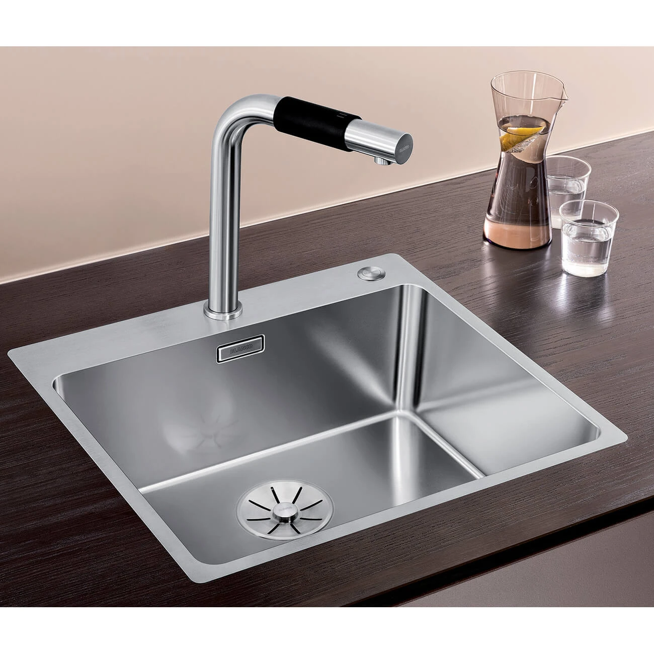 Blanco Andano 1 Bowl Inset Satin Polish Stainless Steel Kitchen Sink & Waste - 540 X 500mm 5 Blanco Andano 1 Bowl Inset Satin Polish Stainless Steel Kitchen Sink & Waste - 540 X 500mm - Image 3