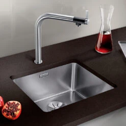 Blanco Andano 1 Bowl Undermount Satin Polish Stainless Steel Kitchen Sink & Waste - 490 X 440mm