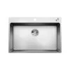 Blanco Andano Extra Large 1 Bowl Inset Satin Polish Stainless Steel Kitchen Sink & Waste - 740 X 500mm -Vado Sale Store blanco andano xl 1 bowl inset steel sink 740x500 cutout