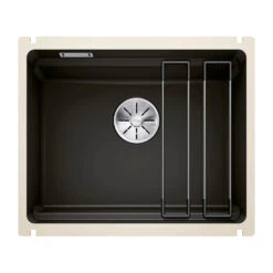 Blanco Etagon 500-U 1 Bowl Undermount Crystal White Gloss Ceramic Kitchen Sink & Waste - 540 X 456mm