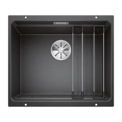 Blanco Etagon 500-U Large 1 Bowl Black Silgranit Composite Undermount Kitchen Sink & Waste - 530 X 460mm 26 Blanco Etagon 500-U Large 1 Bowl Black Silgranit Composite Undermount Kitchen Sink & Waste - 530 X 460mm -Vado Sale Store blanco etagon 500 u silgranit anthracite sink cutout