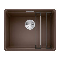 Blanco Etagon 500-U Large 1 Bowl Black Silgranit Composite Undermount Kitchen Sink & Waste - 530 X 460mm