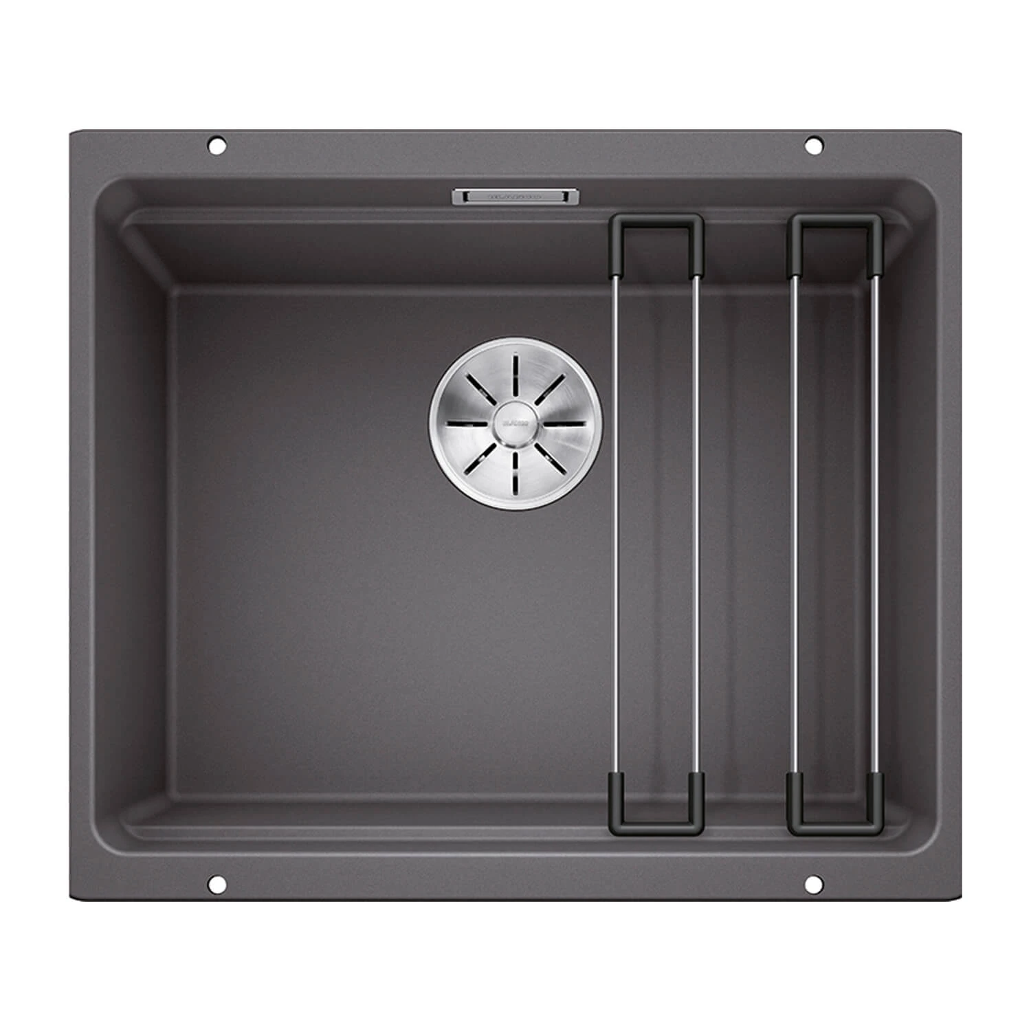 Blanco Etagon 500-U Large 1 Bowl Black Silgranit Composite Undermount Kitchen Sink & Waste - 530 X 460mm 4 Blanco Etagon 500-U Large 1 Bowl Black Silgranit Composite Undermount Kitchen Sink & Waste - 530 X 460mm - Image 2