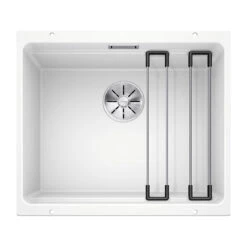 Blanco Etagon 500-U Large 1 Bowl Black Silgranit Composite Undermount Kitchen Sink & Waste - 530 X 460mm 30 Blanco Etagon 500-U Large 1 Bowl Black Silgranit Composite Undermount Kitchen Sink & Waste - 530 X 460mm -Vado Sale Store blanco etagon 500 u silgranit white sink cutout