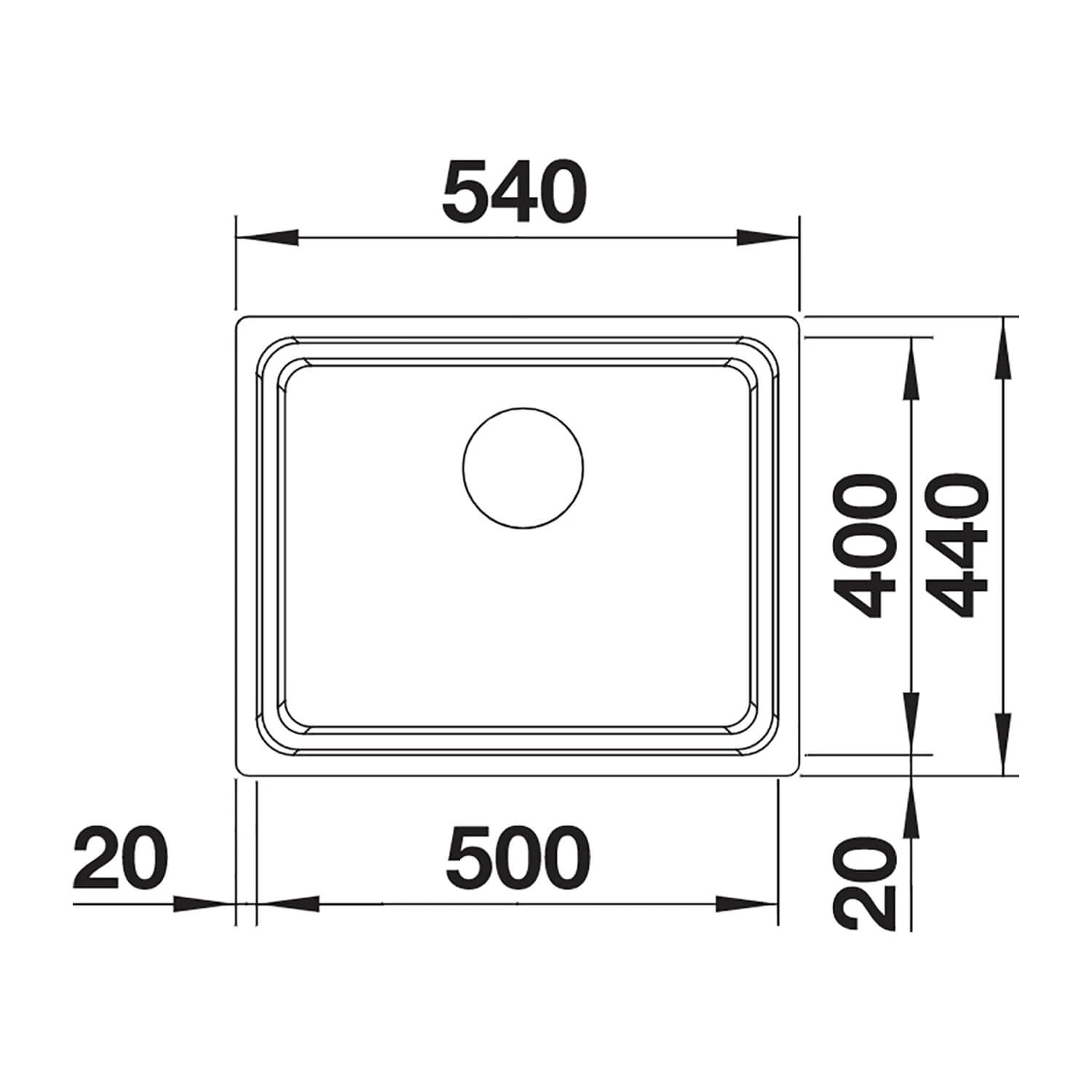 Blanco Etagon Large 1 Bowl Satin Polish Undermount Stainless Steel Kitchen Sink & Waste - 540 X 440mm 10 Blanco Etagon Large 1 Bowl Satin Polish Undermount Stainless Steel Kitchen Sink & Waste - 540 X 440mm - Image 8