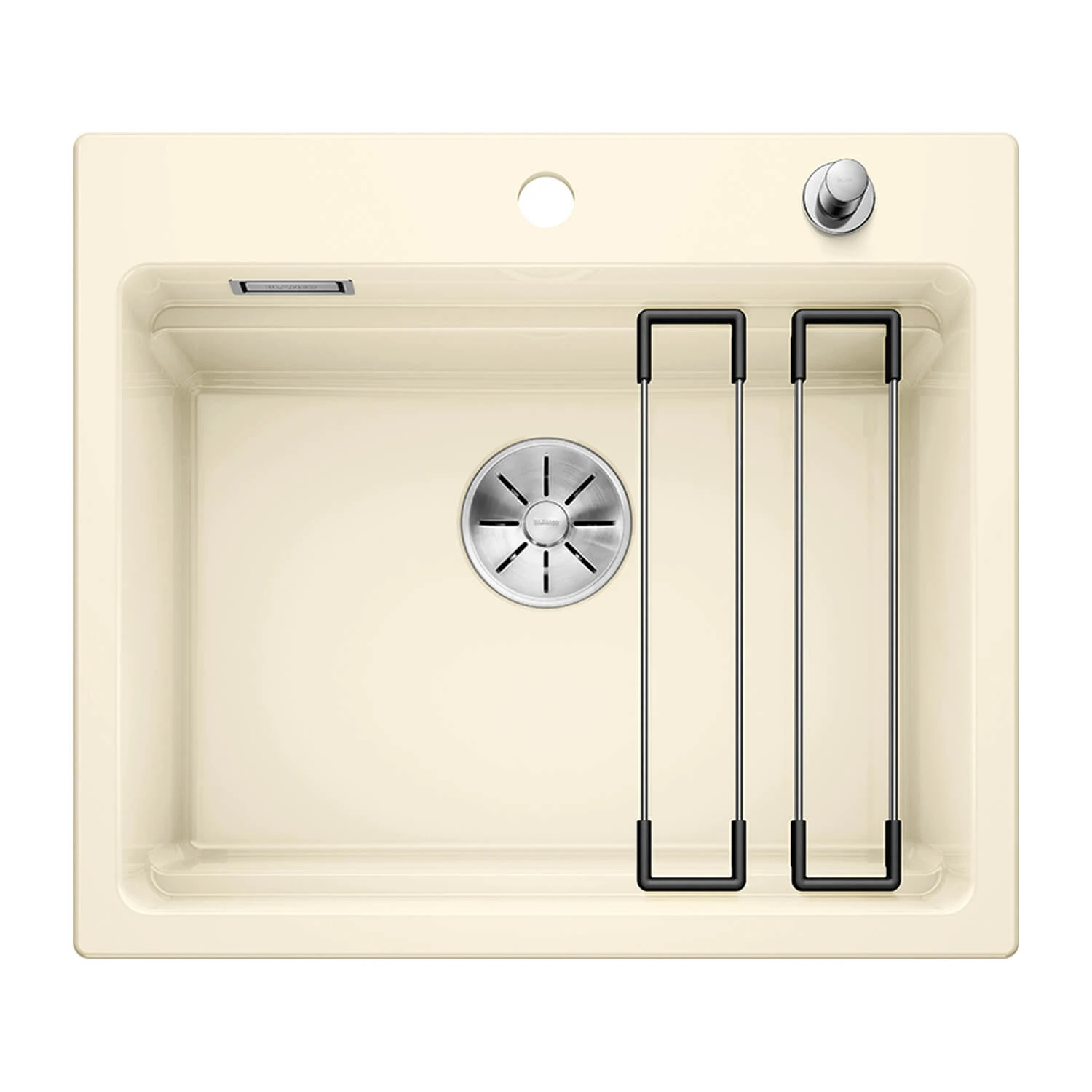 Blanco Etagon 6 1 Bowl Magnolia Gloss Ceramic Kitchen Sink & Waste With Tap Ledge - 584 X 510mm 6 Blanco Etagon 6 1 Bowl Magnolia Gloss Ceramic Kitchen Sink & Waste With Tap Ledge - 584 X 510mm - Image 4
