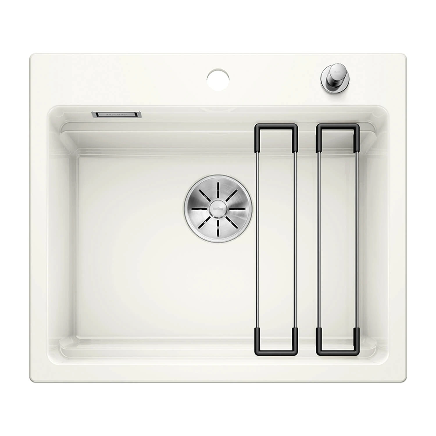 Blanco Etagon 6 1 Bowl Magnolia Gloss Ceramic Kitchen Sink & Waste With Tap Ledge - 584 X 510mm 4 Blanco Etagon 6 1 Bowl Magnolia Gloss Ceramic Kitchen Sink & Waste With Tap Ledge - 584 X 510mm - Image 2
